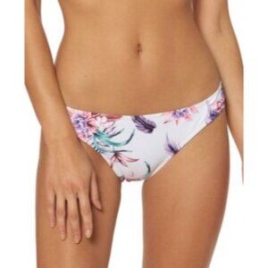 Jessica Simpson Womens Mix Match Floral Print Bikini Bottoms Purple Size Small